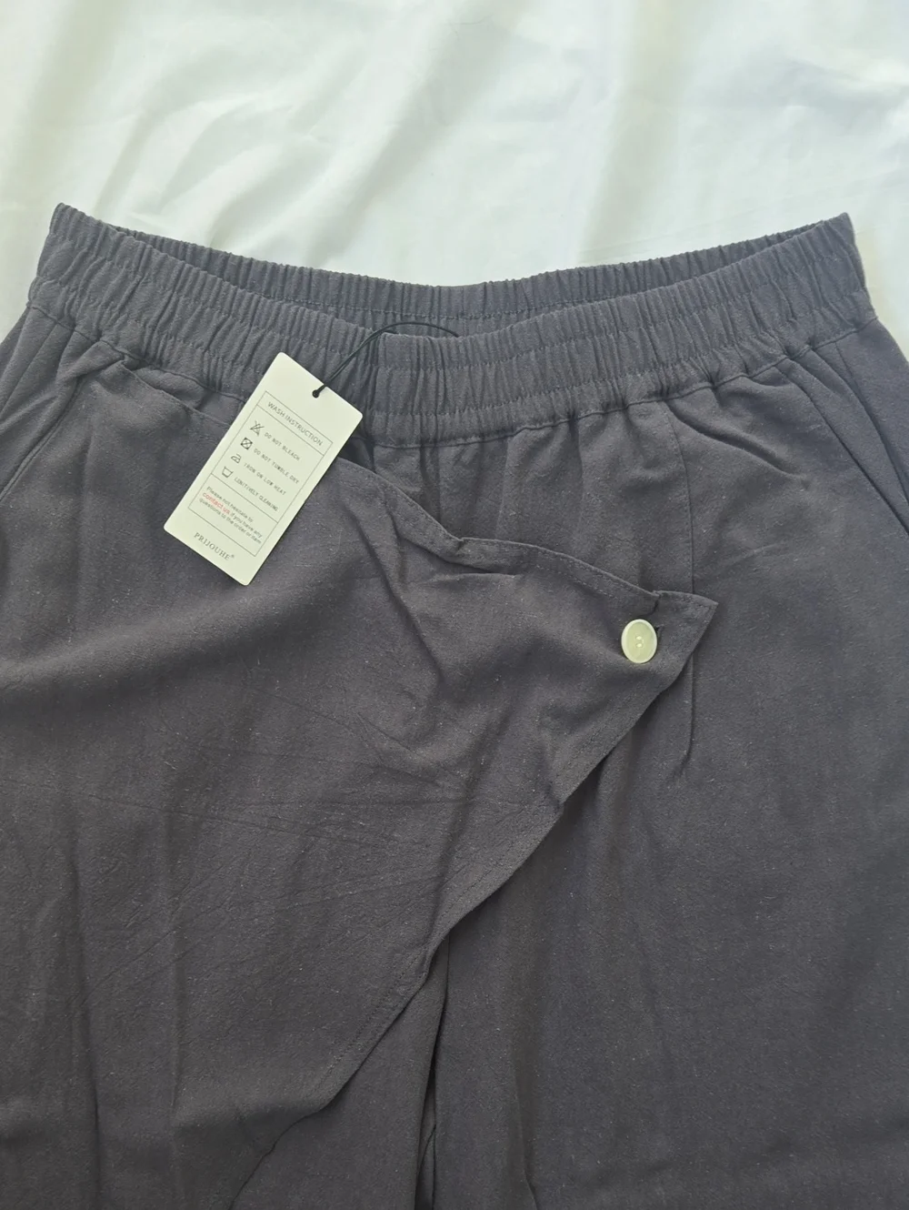 Mens Japanese Lightweight Dark Grey Elastic Waist Street Style Baggy Harem Pants